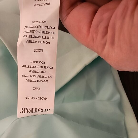 Justfab Flap Pocket Blazer NWOT Mint Green XL Dark Marks - Picture 3 of 11